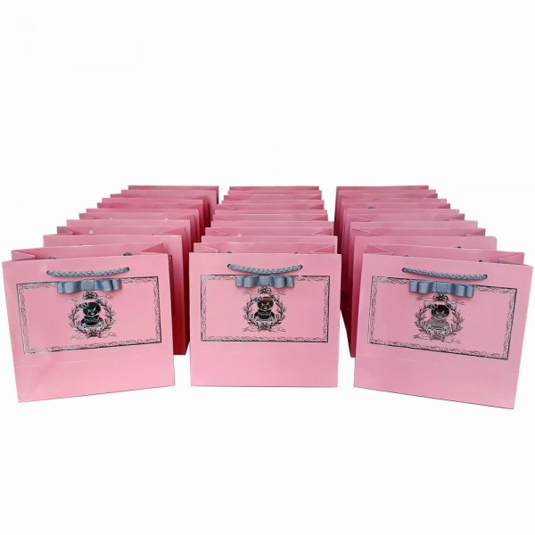 Hediyelik Karton Çanta - Gümüş Varaklı - İsim Pleksili